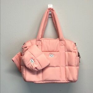 Wilo The Label | Pink Weekender Tote Bag Set w/Crossbody Stap 💖